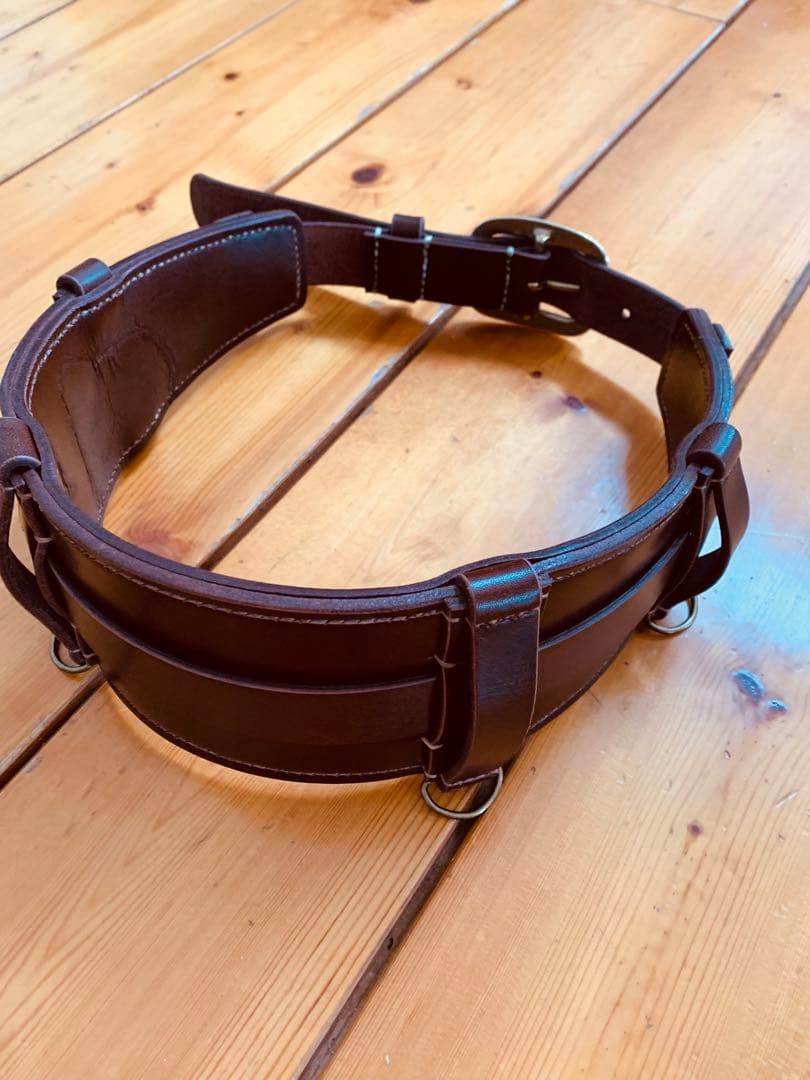 レザー フィッシングベルト ブラウン