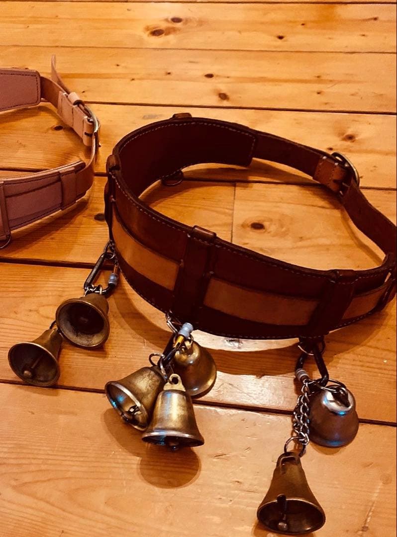 レザー フィッシングベルト ブラウン