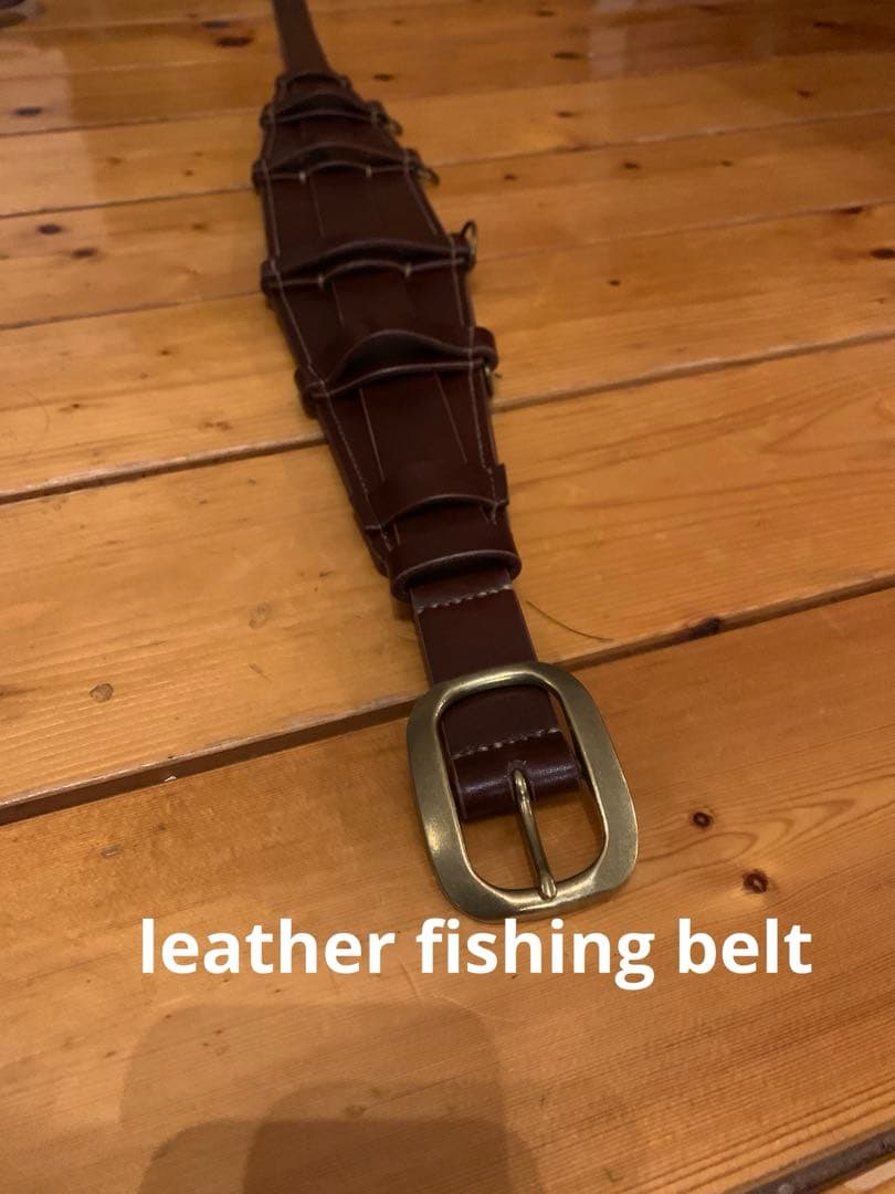 レザー フィッシングベルト ブラウン