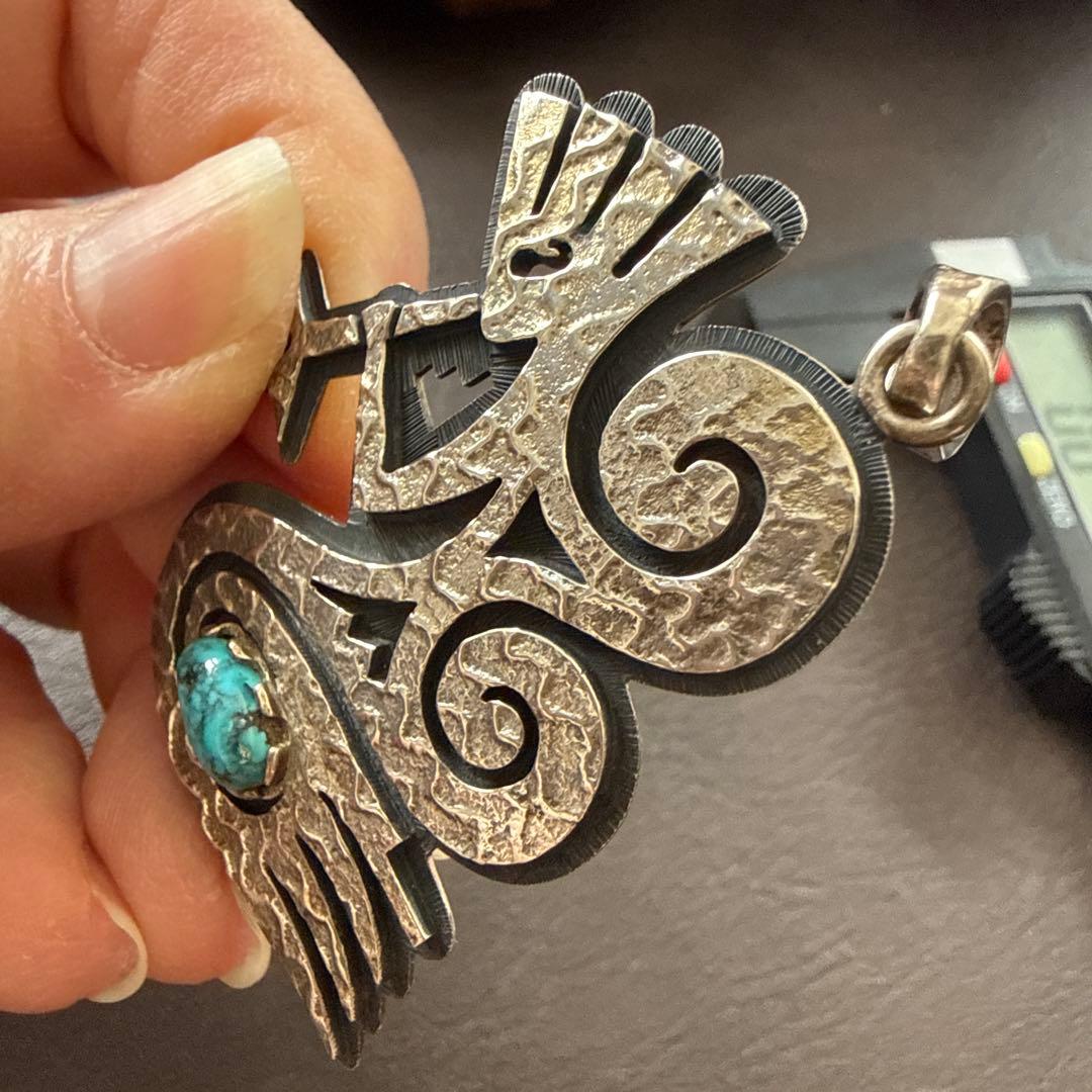 ホピ族　ルーベンソフキー　ペンダントトップ　ターコイズ