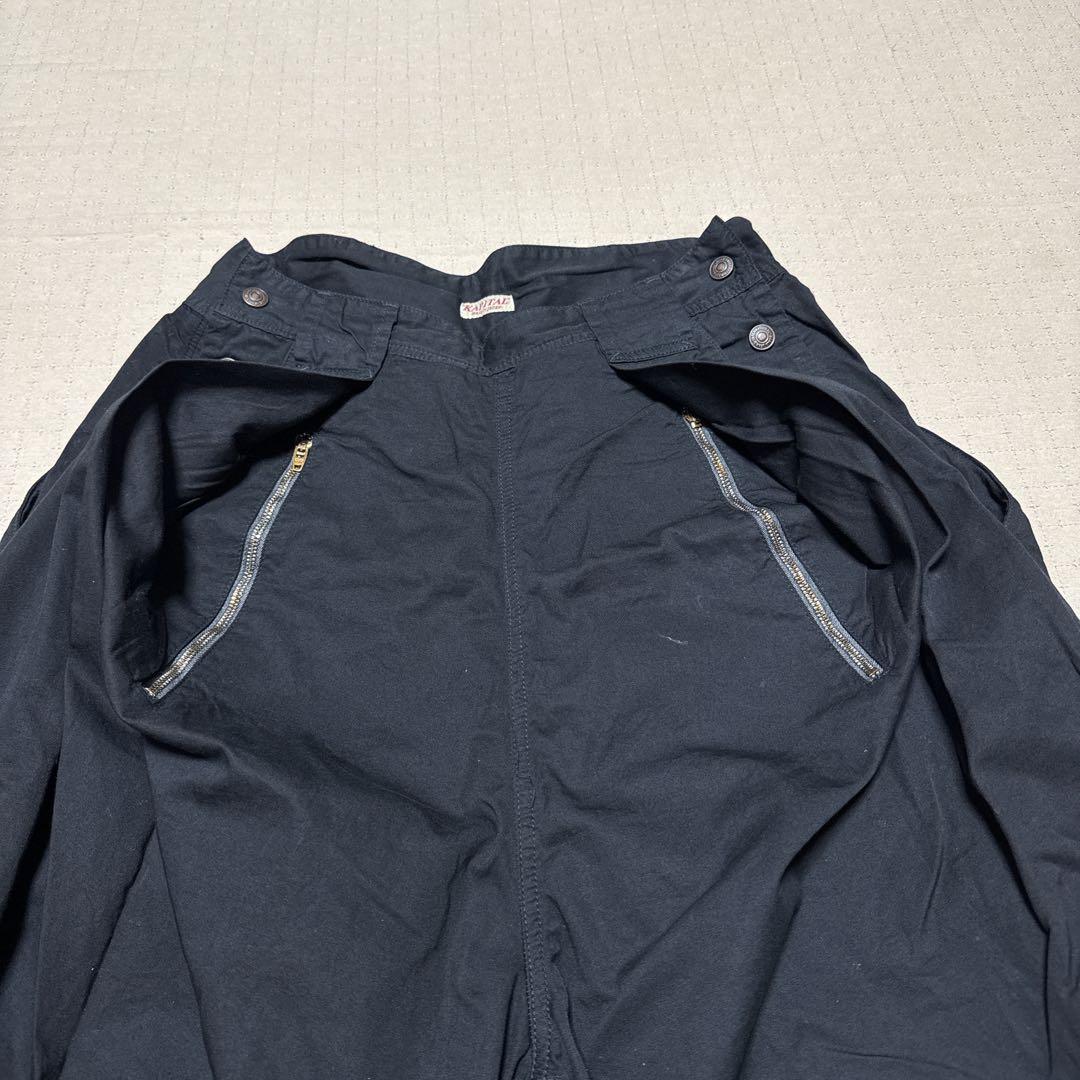 KAPITAL サルエルハーフパンツ ブラック