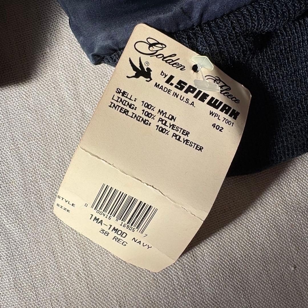 デッドストック 黒タグ 53年製レプリカ スピワックMA-1 ネイビー 38