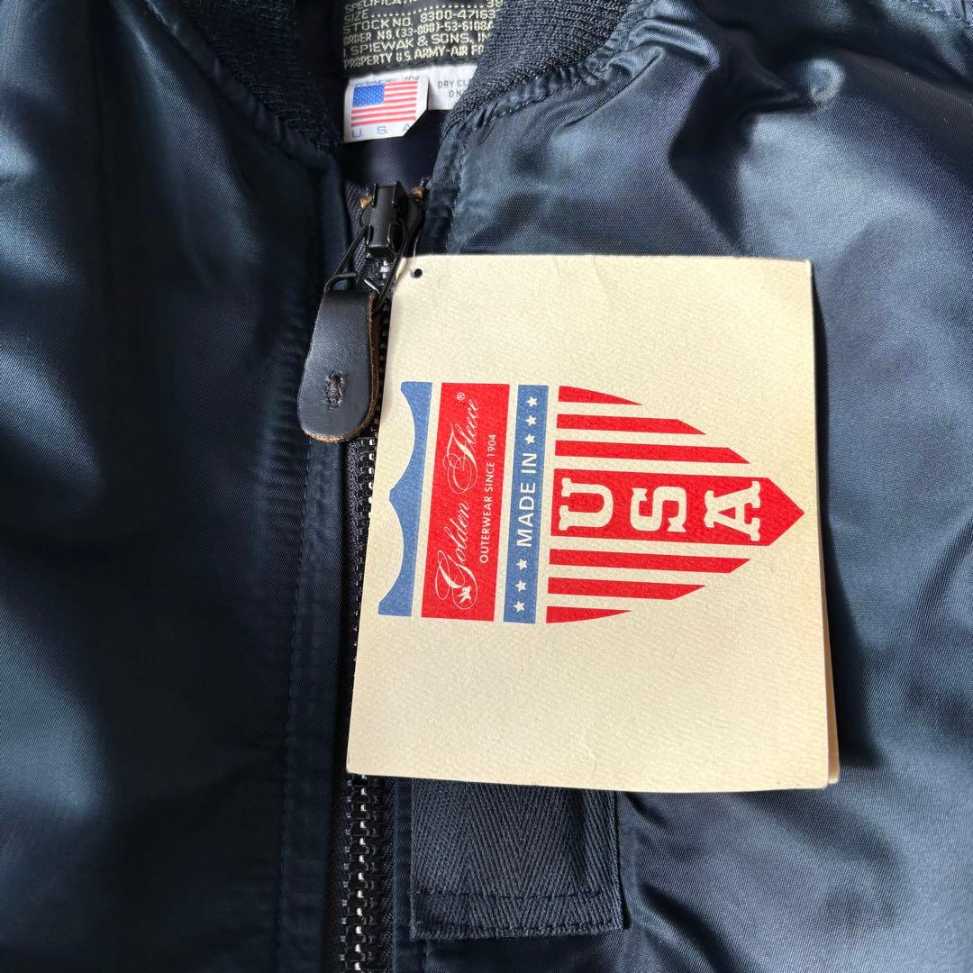 デッドストック 黒タグ 53年製レプリカ スピワックMA-1 ネイビー 38