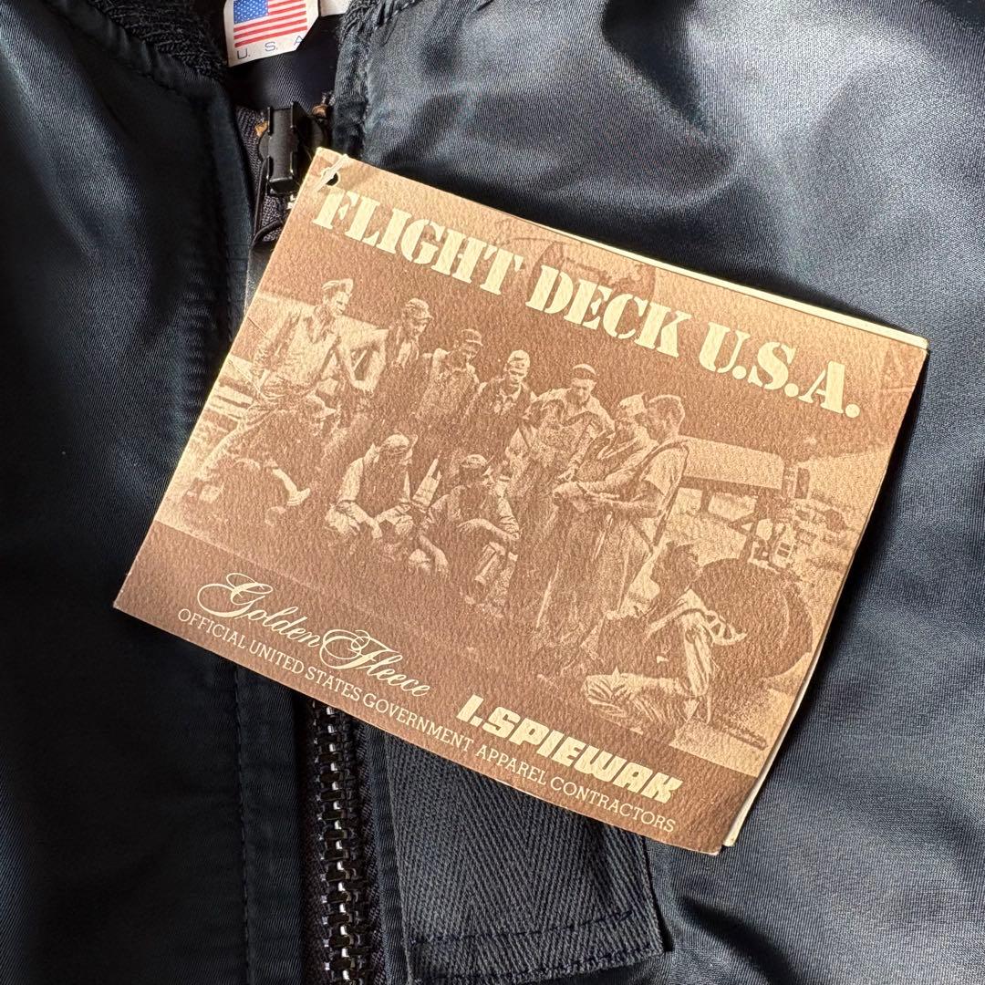 デッドストック 黒タグ 53年製レプリカ スピワックMA-1 ネイビー 38