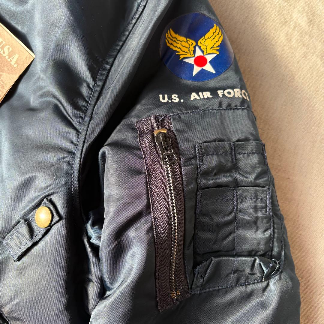 デッドストック 黒タグ 53年製レプリカ スピワックMA-1 ネイビー 38