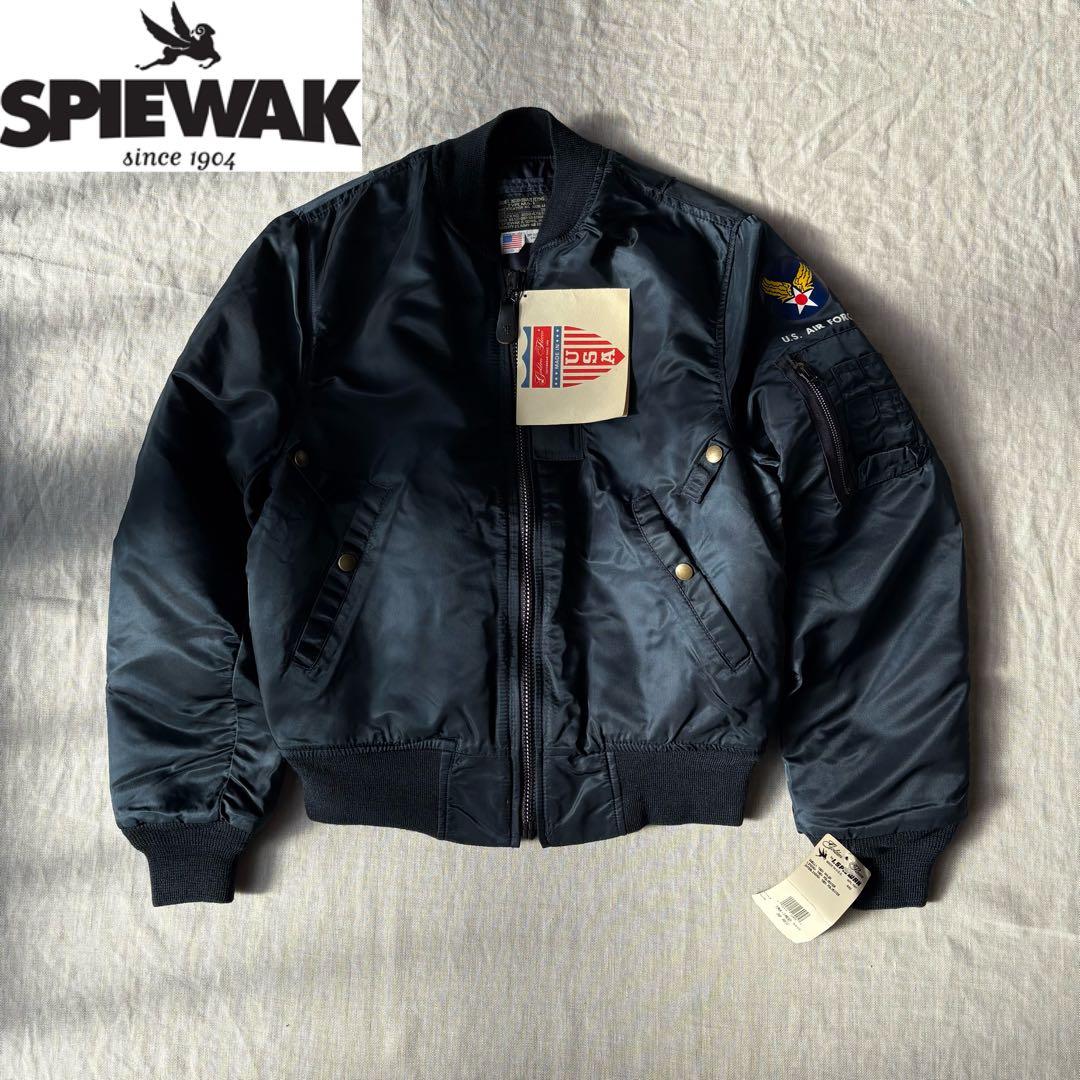 デッドストック 黒タグ 53年製レプリカ スピワックMA-1 ネイビー 38