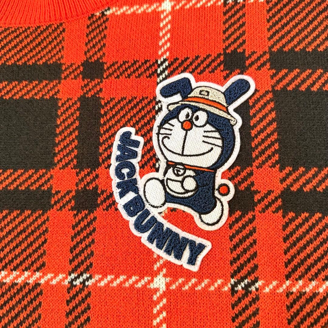 ジャックバニー ドラえもん コラボ Wジャガード ニット セーター オレンジ 4