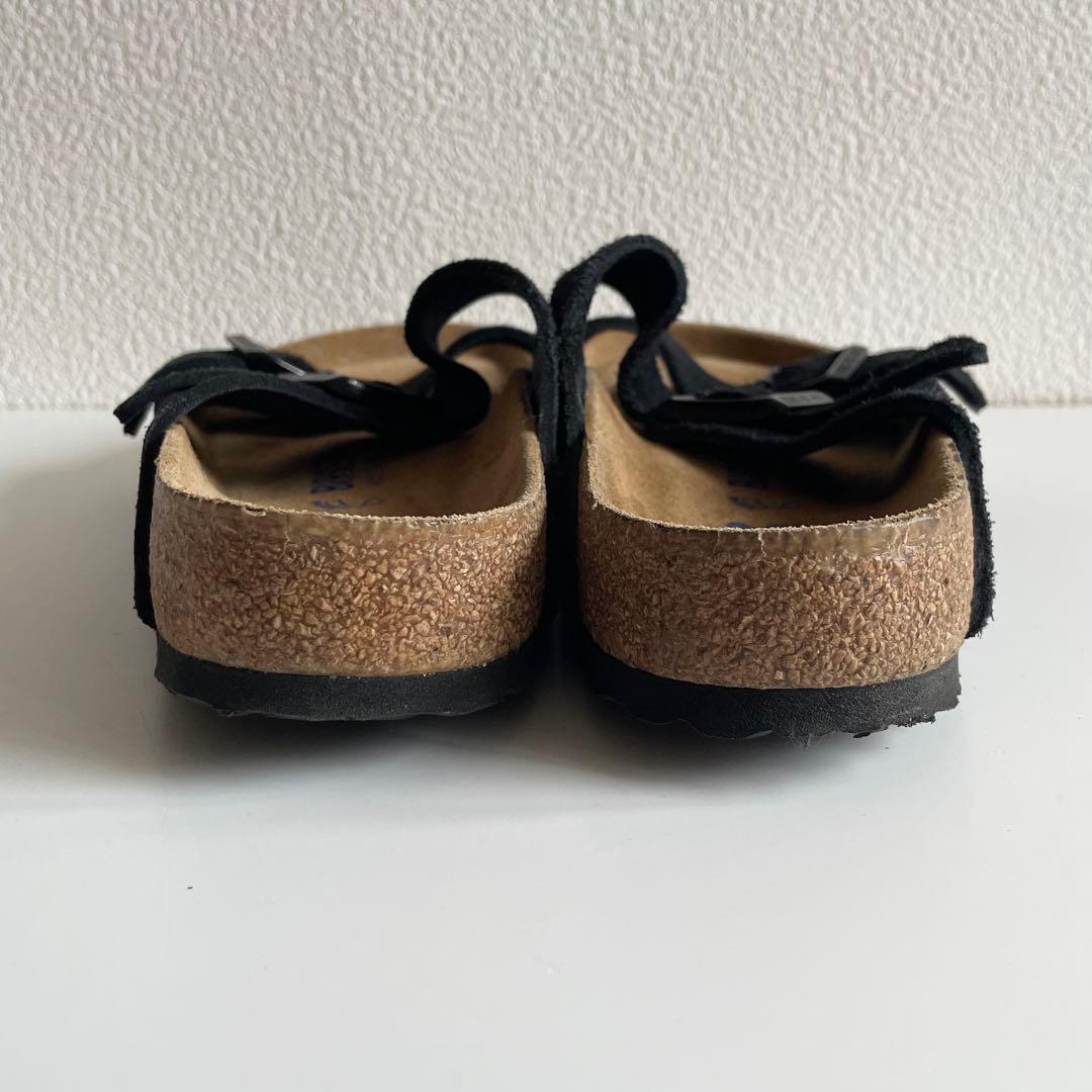 BIRKENSTOCK アリゾナ ブラックスウェード 39 ソフトフットヘッド
