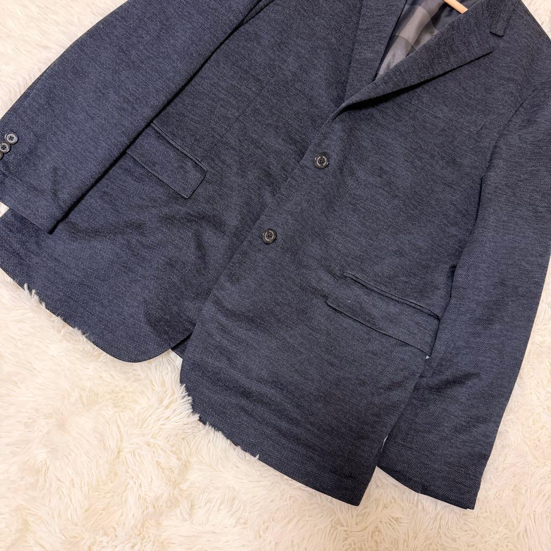 ✨極美品 BLACK LABEL ビジネススーツ 3L ネイビー 大きいサイズ