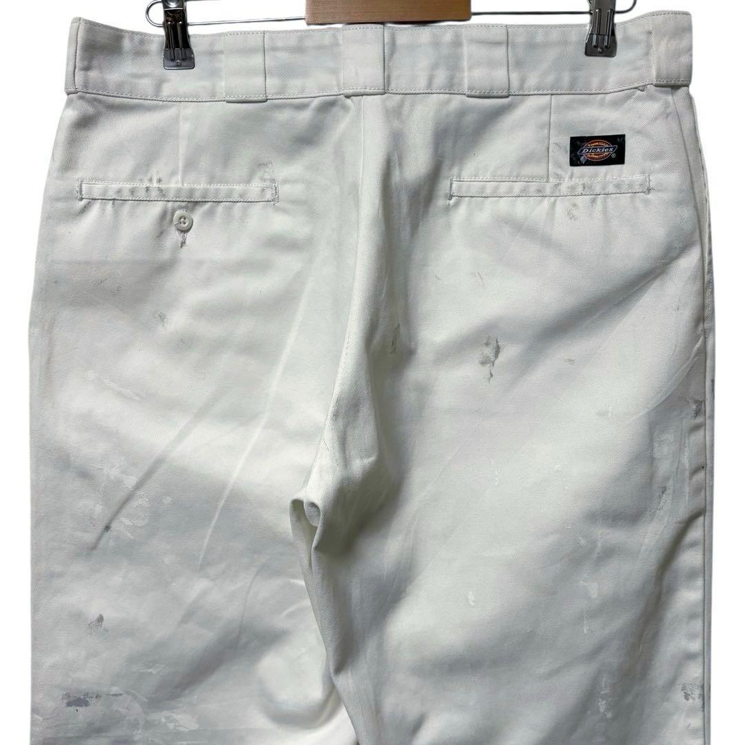Dickies 874 ワークパンツ 白 ペンキ ペイント 一点物 36