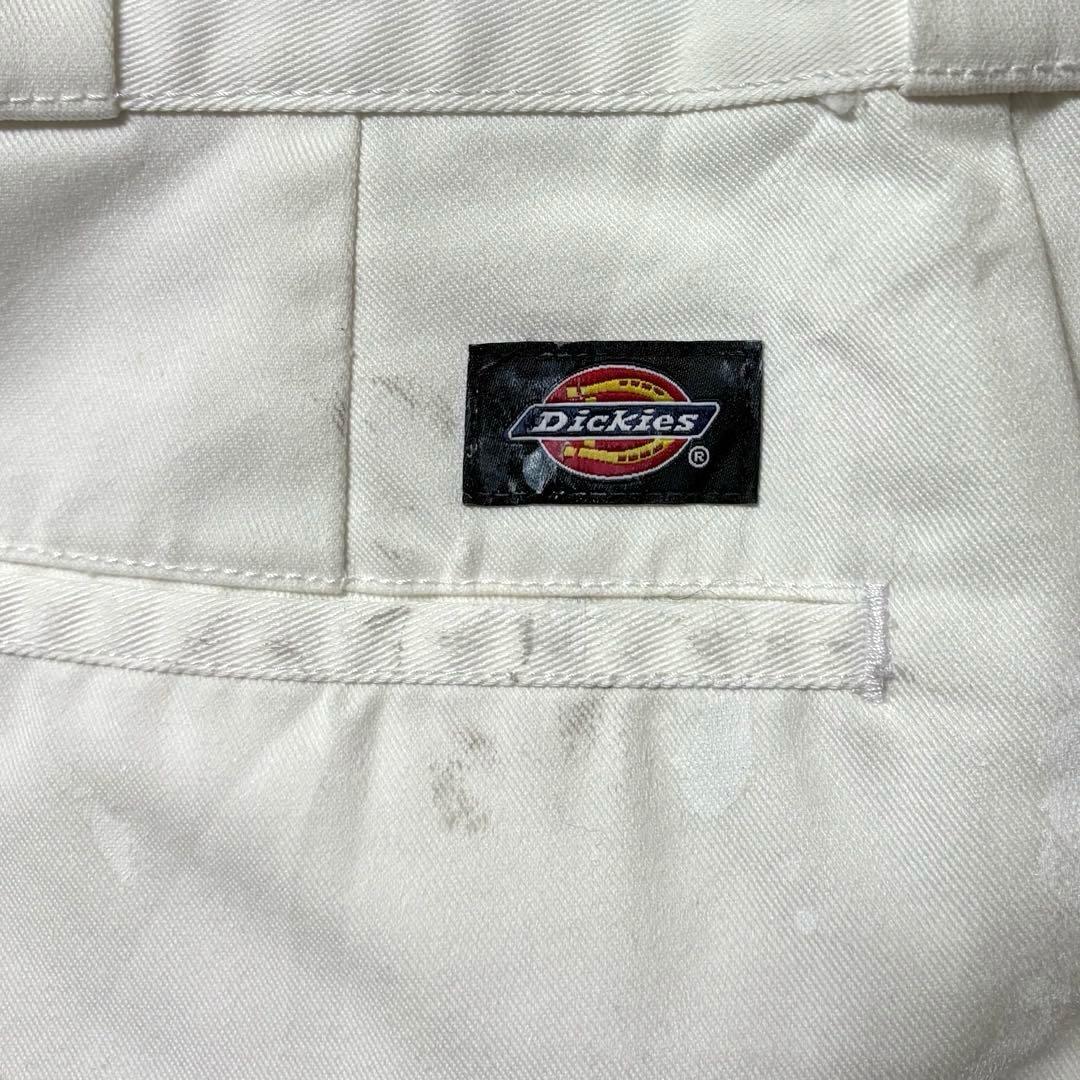Dickies 874 ワークパンツ 白 ペンキ ペイント 一点物 36