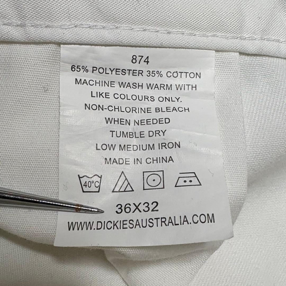 Dickies 874 ワークパンツ 白 ペンキ ペイント 一点物 36
