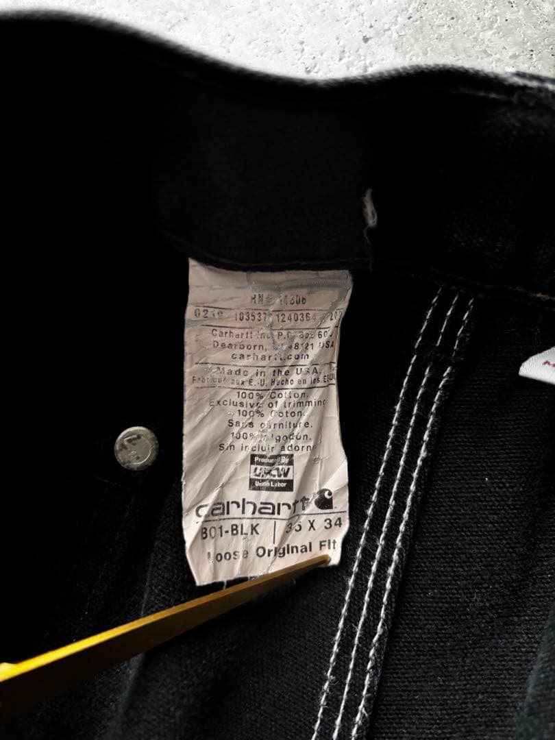 USA製　カーハート　ダブルニーペインターパンツ　B01 BLK ブラック