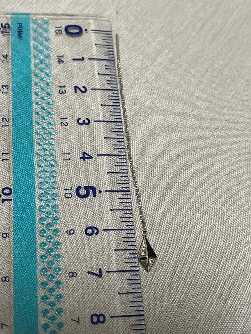 4℃ K10WGダイヤモンドアメリカンピアス