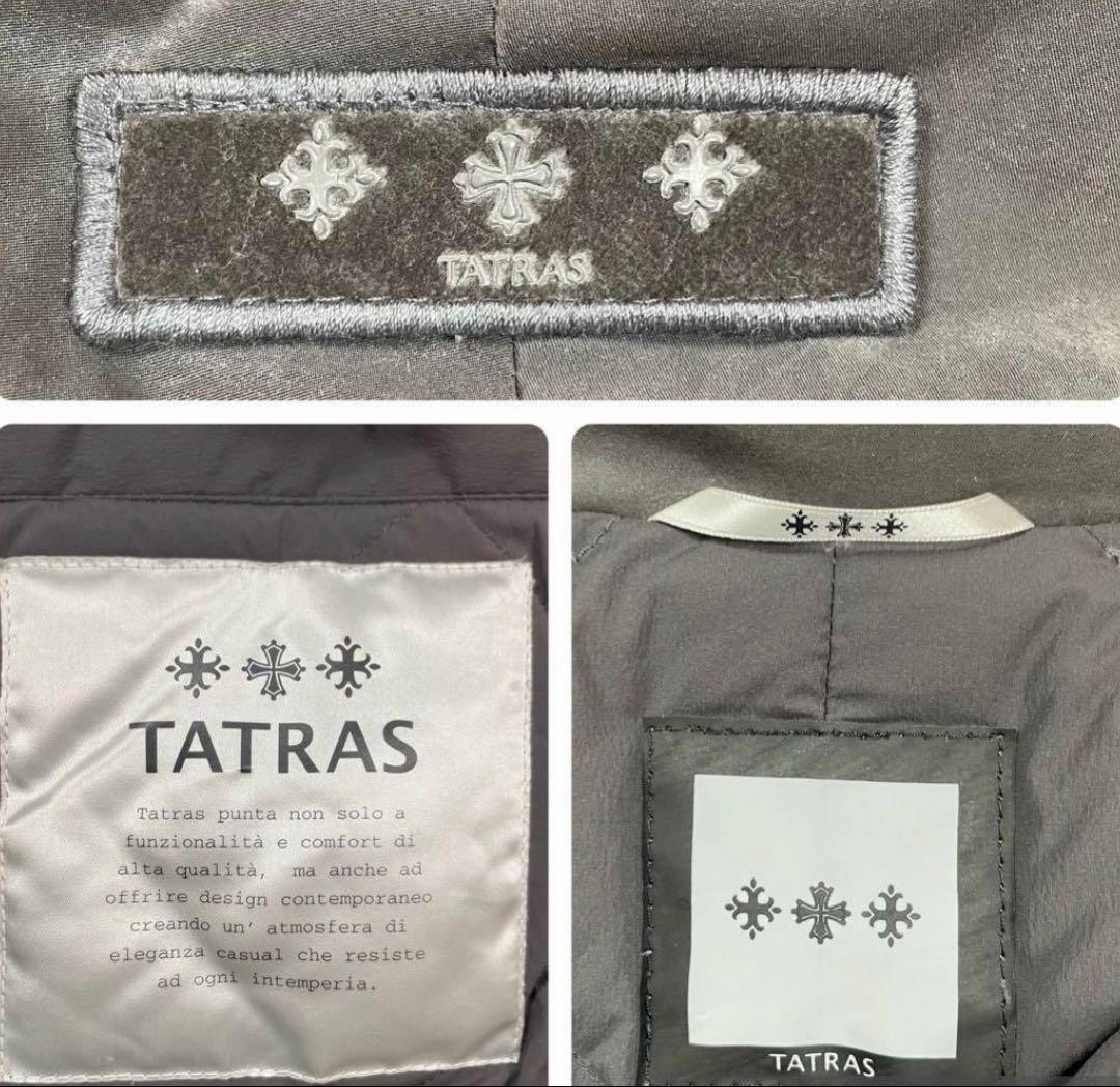 TATRAS グレー ポンチョ リアルファー付き