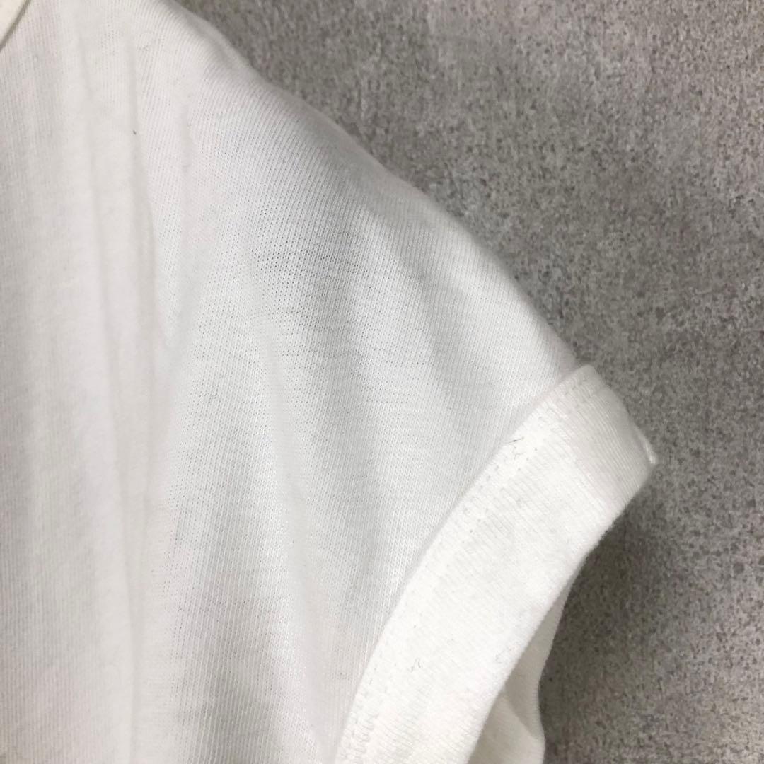 Y's ワイズ チャイナトップス フレンチスリーブ 白 ホワイト