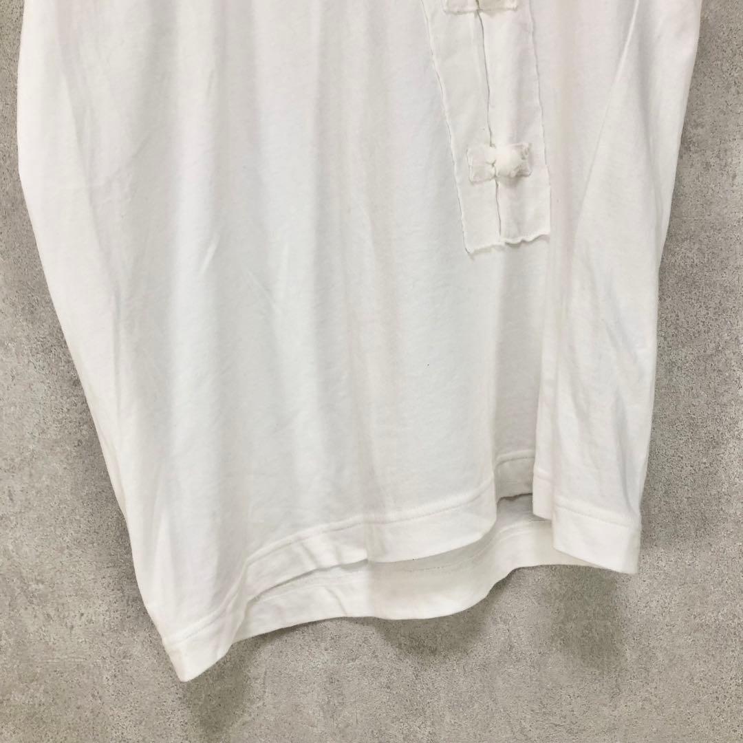 Y's ワイズ チャイナトップス フレンチスリーブ 白 ホワイト