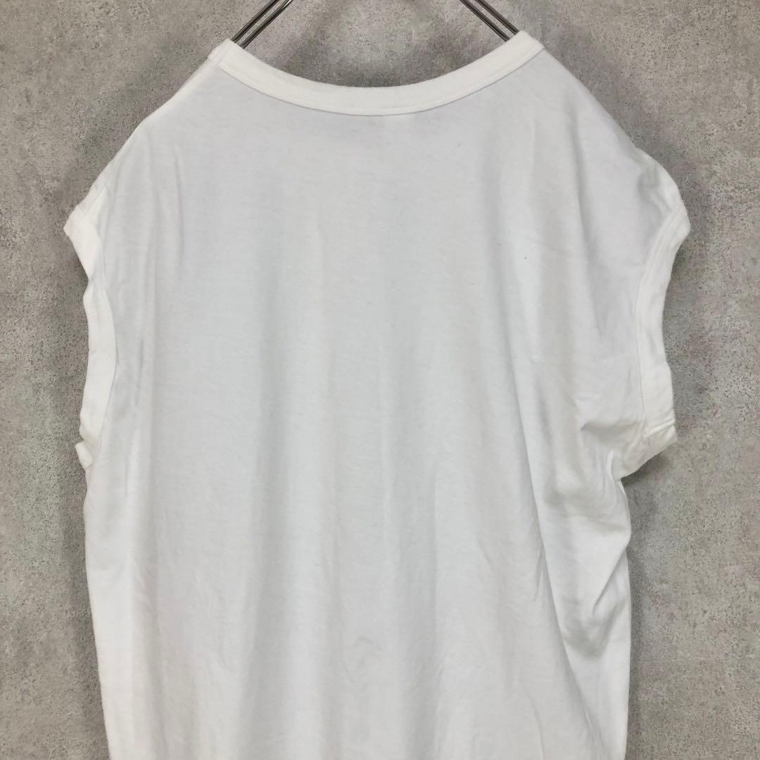 Y's ワイズ チャイナトップス フレンチスリーブ 白 ホワイト