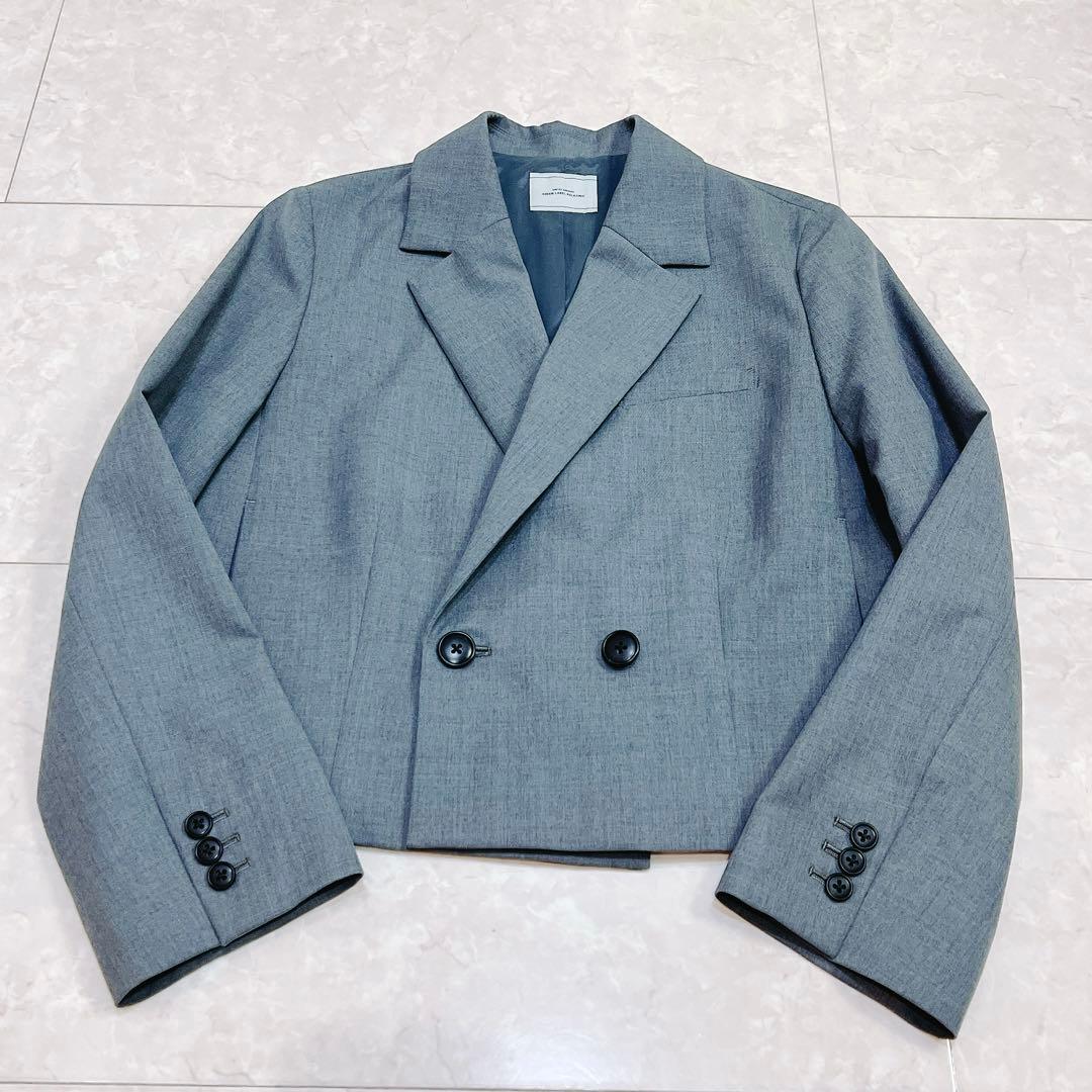 グリーンレーベルリラクシング　ツイル クロップド ジャケット　洗える