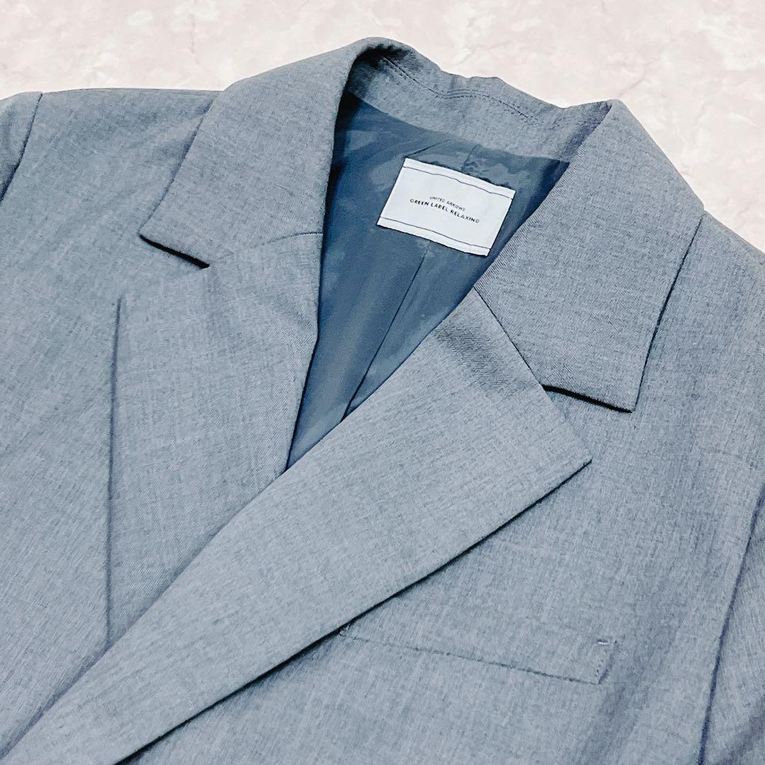 グリーンレーベルリラクシング　ツイル クロップド ジャケット　洗える