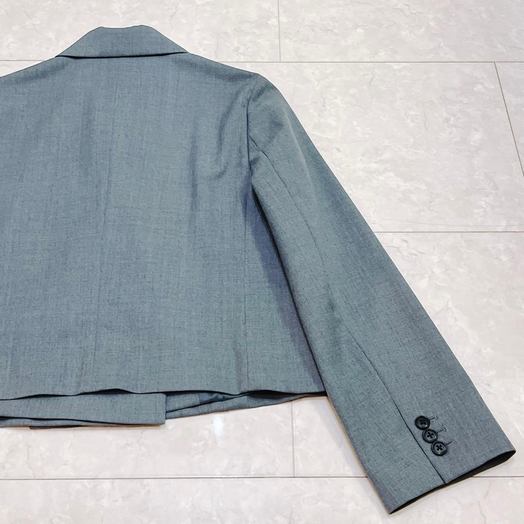 グリーンレーベルリラクシング　ツイル クロップド ジャケット　洗える