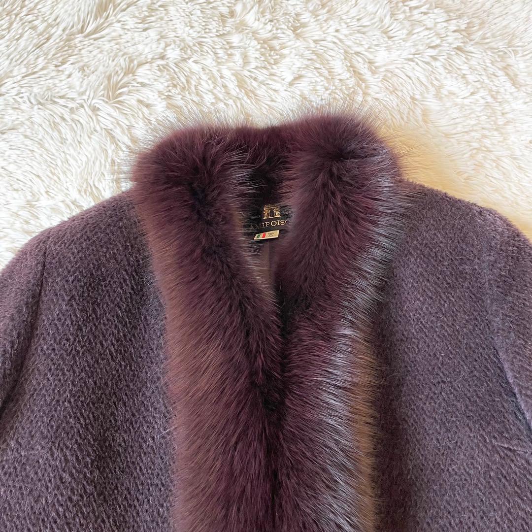 美品✨ベビーラム ウールコート フォックスファー イタリア製生地 日本製