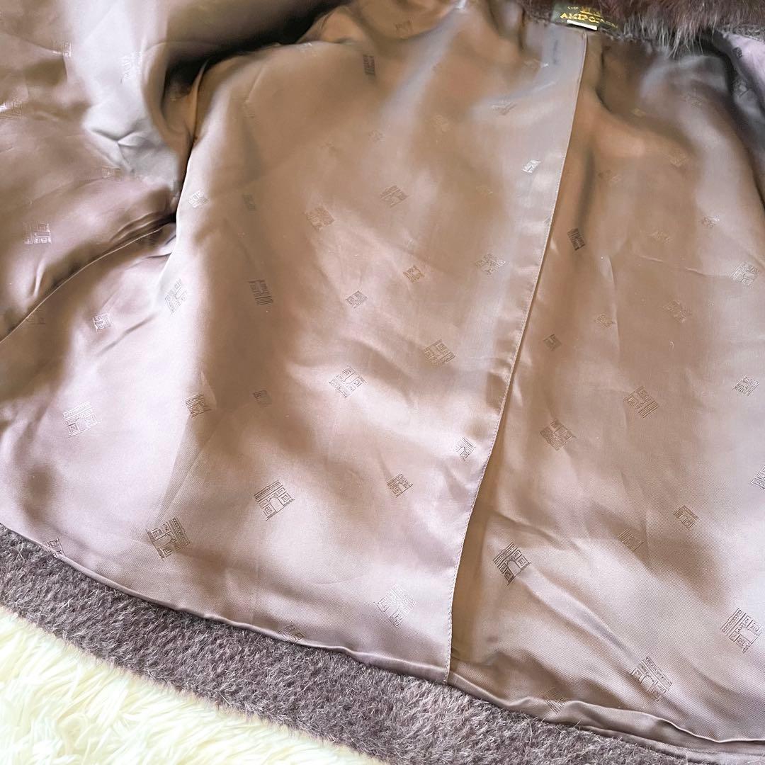 美品✨ベビーラム ウールコート フォックスファー イタリア製生地 日本製