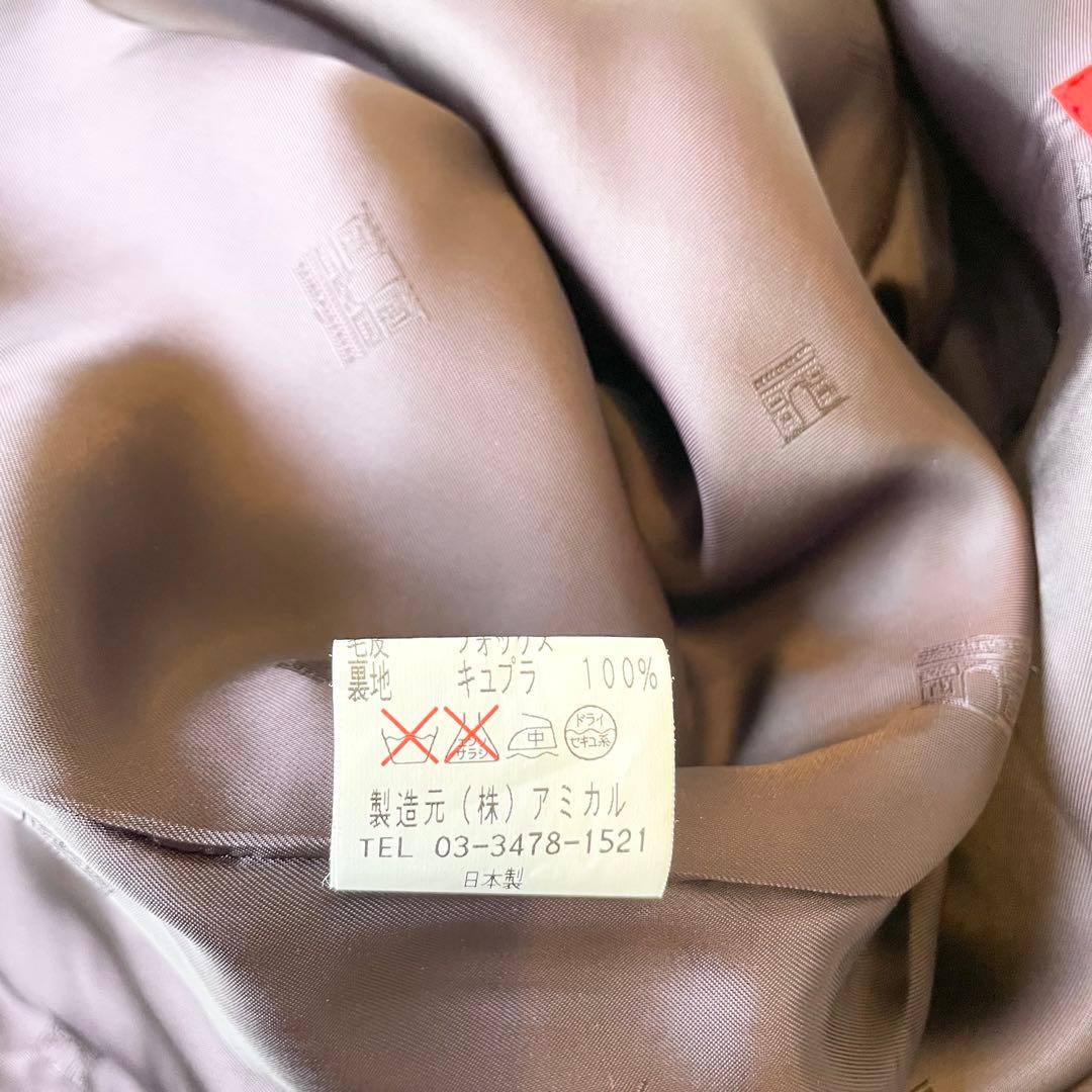 美品✨ベビーラム ウールコート フォックスファー イタリア製生地 日本製