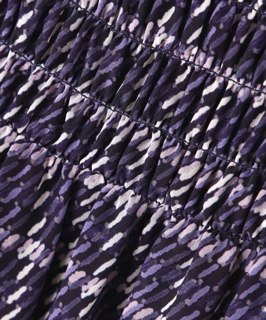 ジルバイジルスチュアート ツイード 風 ラッフル ワンピ ネイビー 紫 1度着用