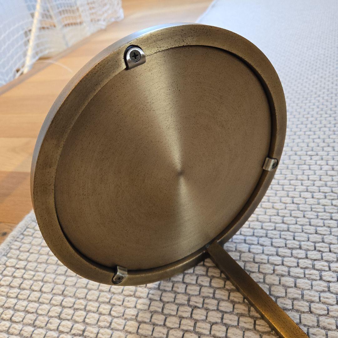 アスプルンド真鍮円形テーブル ハンドル付きアンティークデザイン