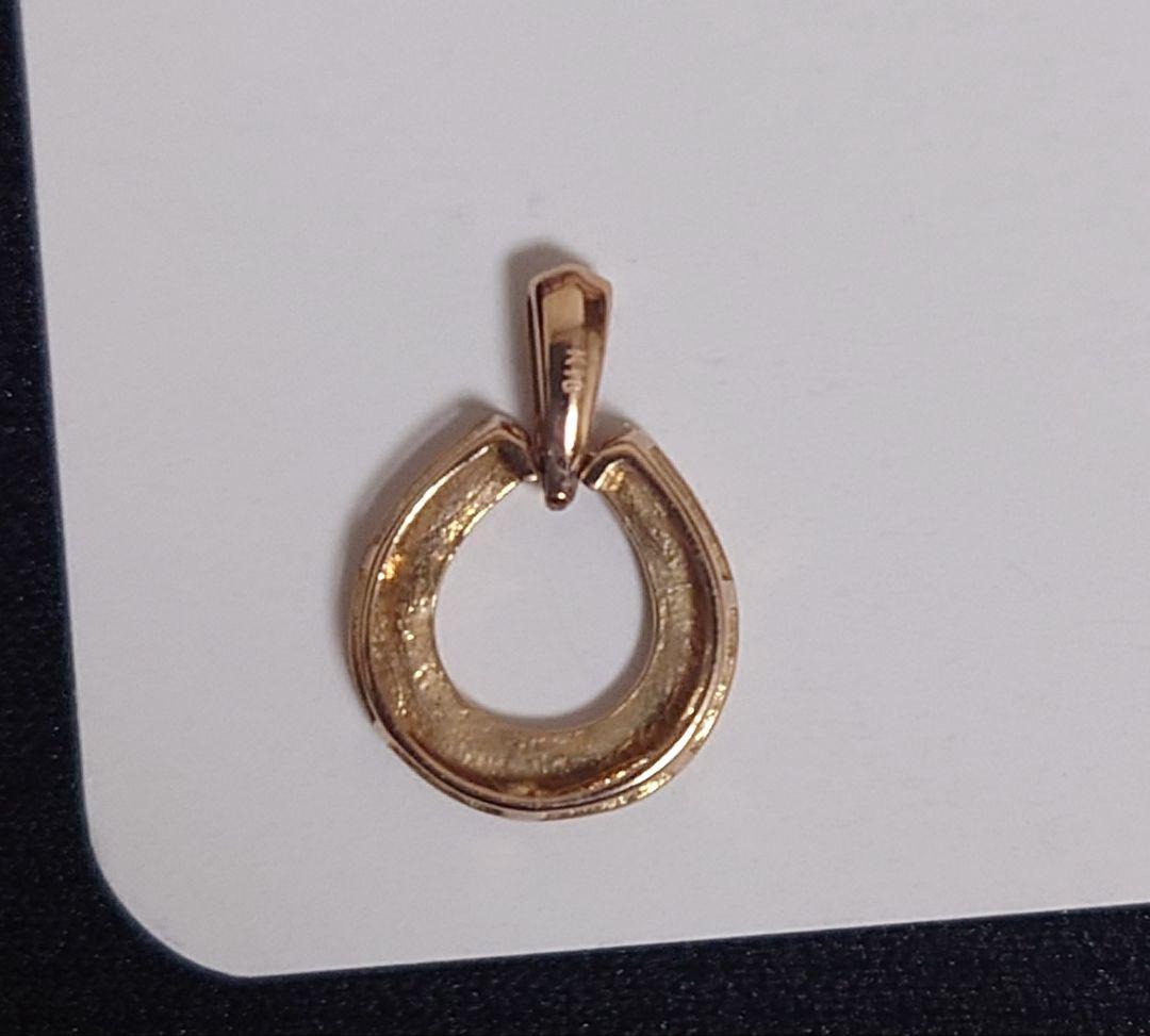 かおかお　馬蹄　K18PG ペンダントトップ　デルミリオーレ