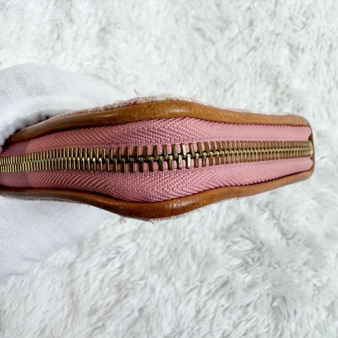 ルイヴィトン ジッピーウォレット モノグラム デニム ジャガード ピンク
