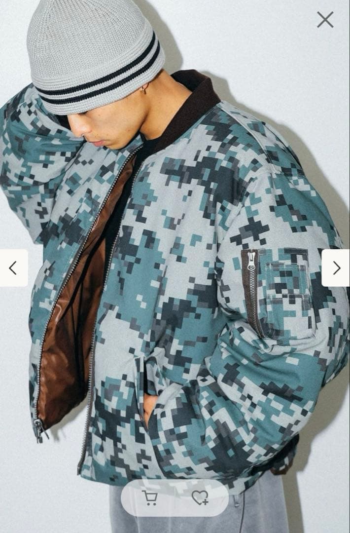 未使用級　BEAMS ビームス リバーシブル MA-1 ダウンジャケット S