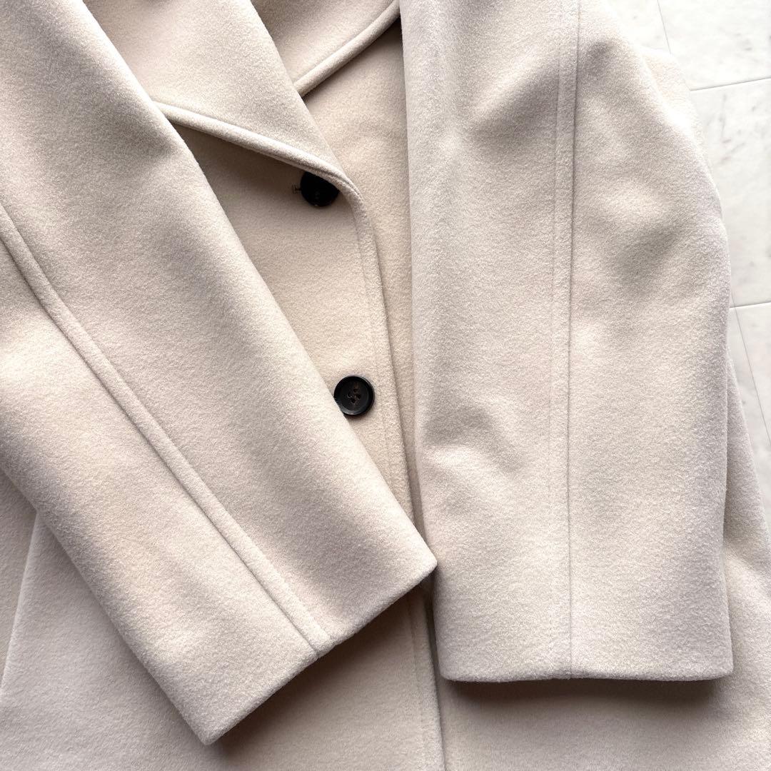 イエナ IENA ダブルモッサコート アウター アイボリー 36サイズ 防寒