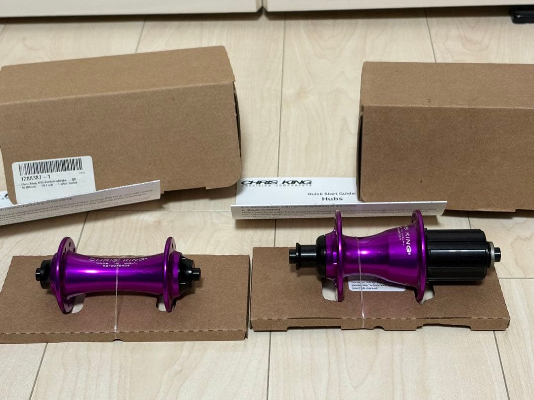 【美品】Chris king クリスキング 前後ハブ violet