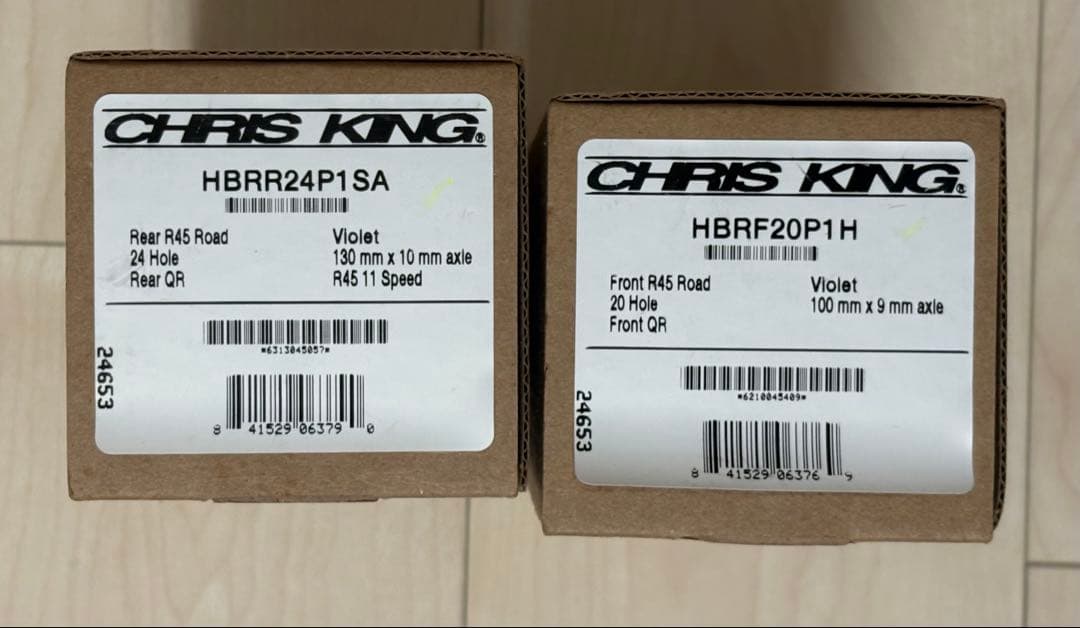 【美品】Chris king クリスキング 前後ハブ violet