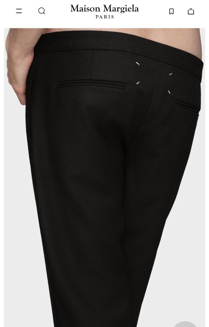 Maison Margiela（メゾンマルジェラ）ウールトラウザーズ黒 現行美品