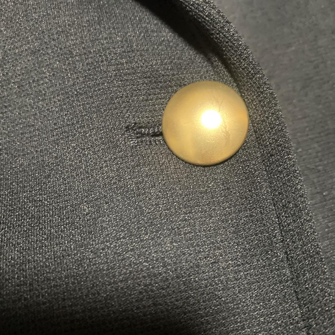 quaranciel 洗える　ジャージー テーラード ダブル ジャケット　紺ブレ