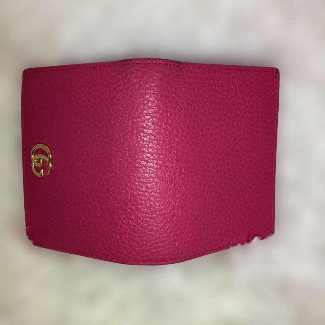 極美品✨ GUCCI 三つ折財布 コンパクトウォレット GGマーモント レザー