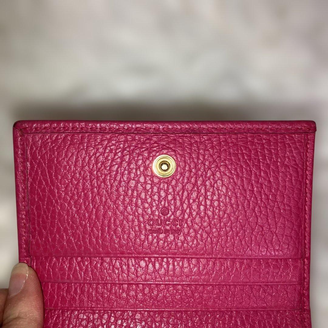 極美品✨ GUCCI 三つ折財布 コンパクトウォレット GGマーモント レザー