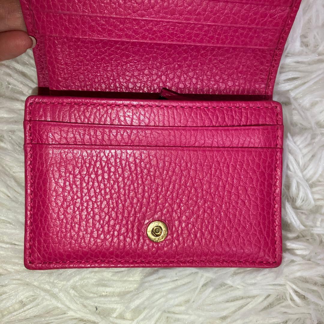 極美品✨ GUCCI 三つ折財布 コンパクトウォレット GGマーモント レザー