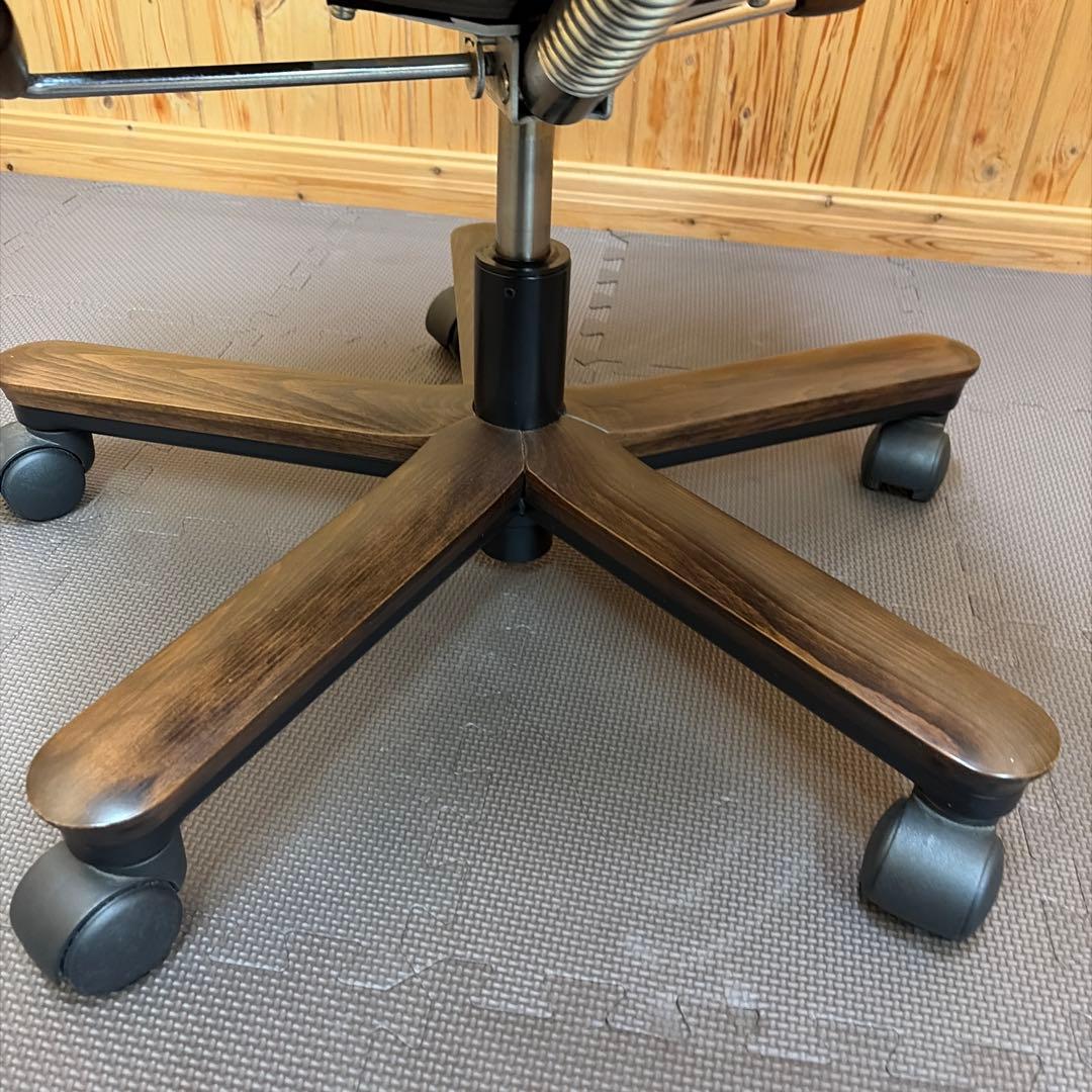 カリモク 本革 デスクチェア XT58 ダークブラウン ロッキング