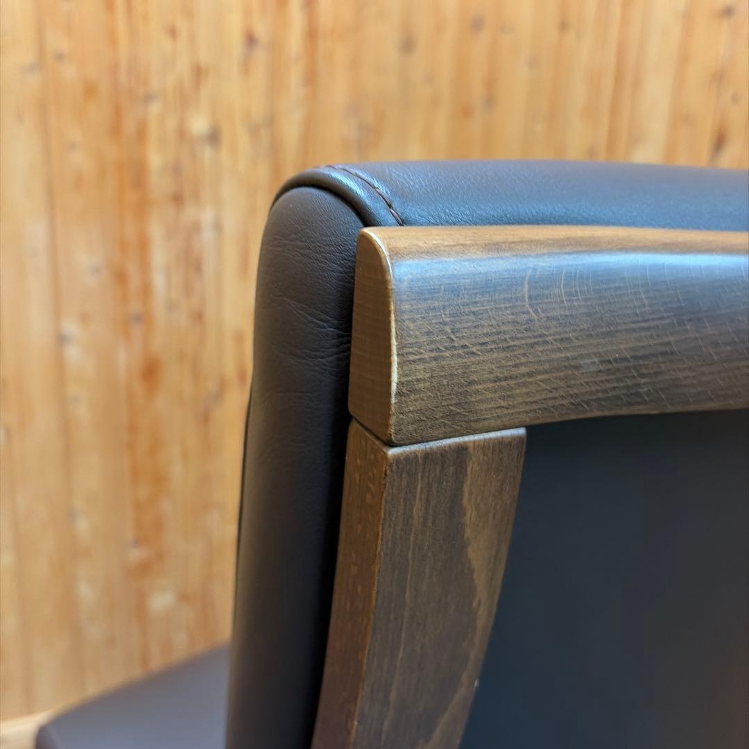 カリモク 本革 デスクチェア XT58 ダークブラウン ロッキング