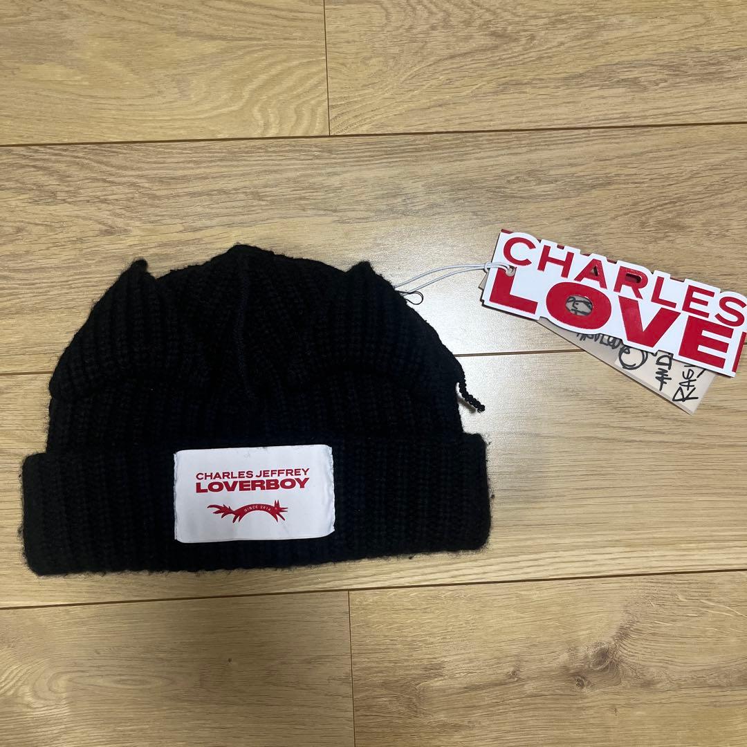 CHARLES JEFFREY LOVERBOY ニット帽 ラバーボーイブラック