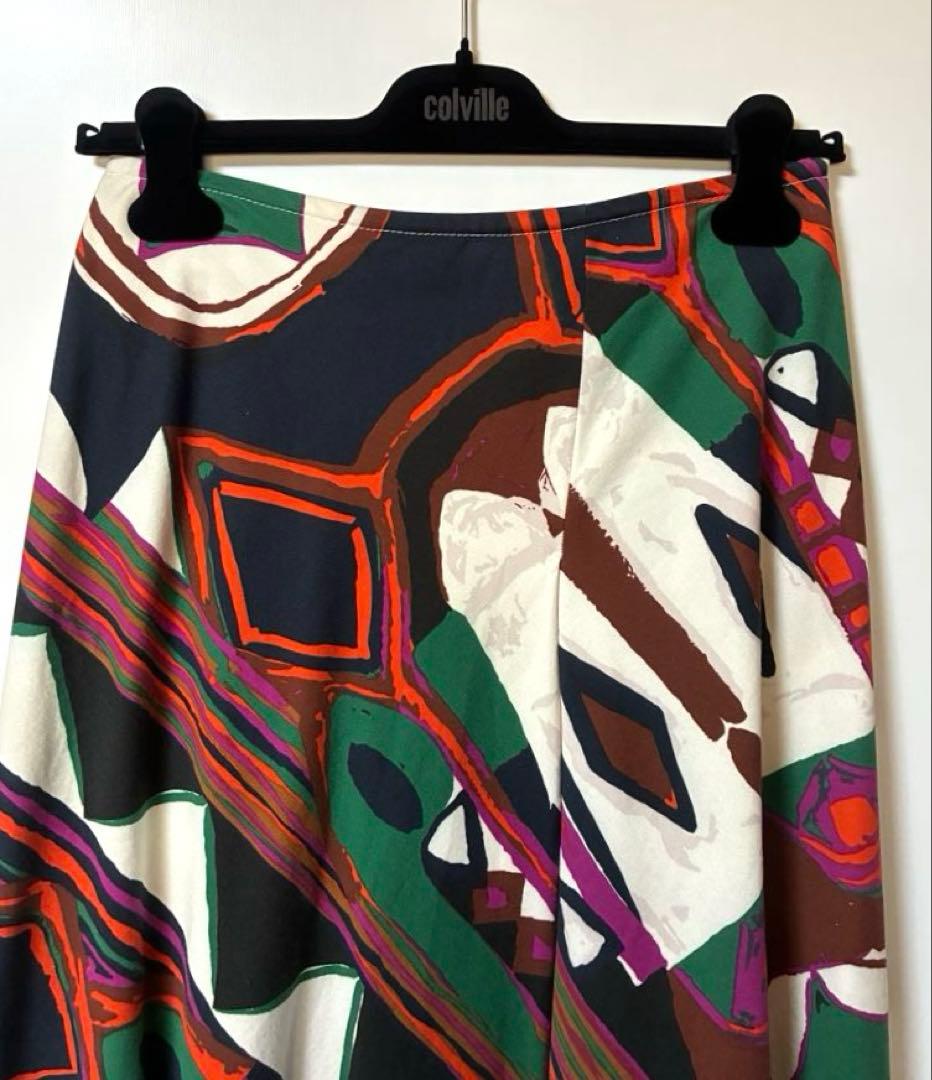 colville 幾何学模様 フレアスカート 40