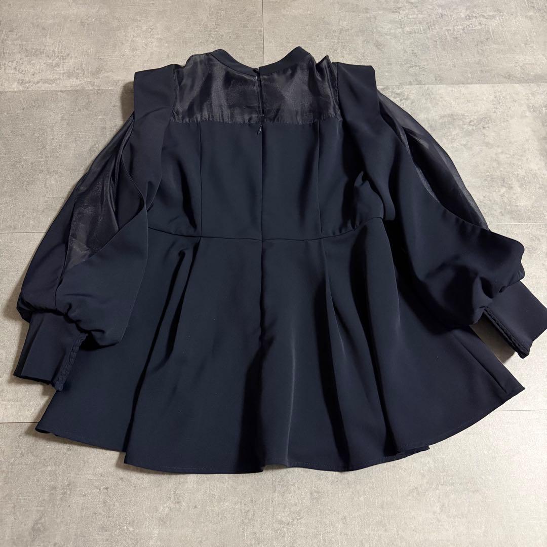 本日限定【大きめ】ルイルエ セットアップ スリットスリーブペプラムトップスLL