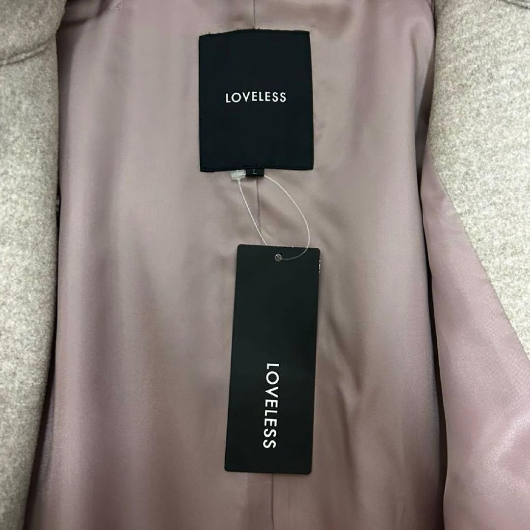 新品未使用　L 丈100cm超　ラブレス　ロングトレンチコート　ダブル　ベルト