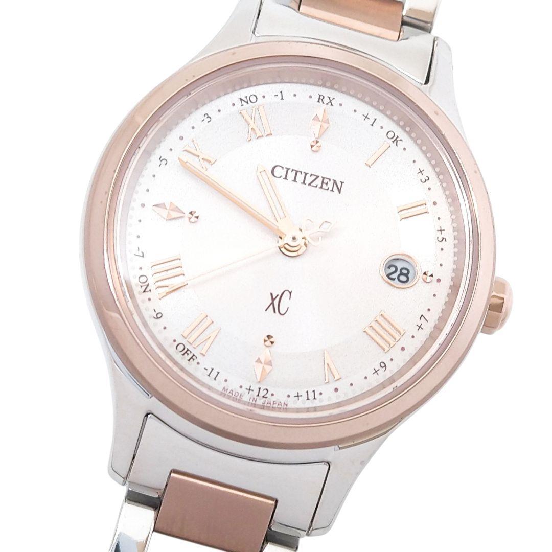 【現行・未使用】シチズン ｘC 電波ソーラー 匕カリ サクラピンク チタン