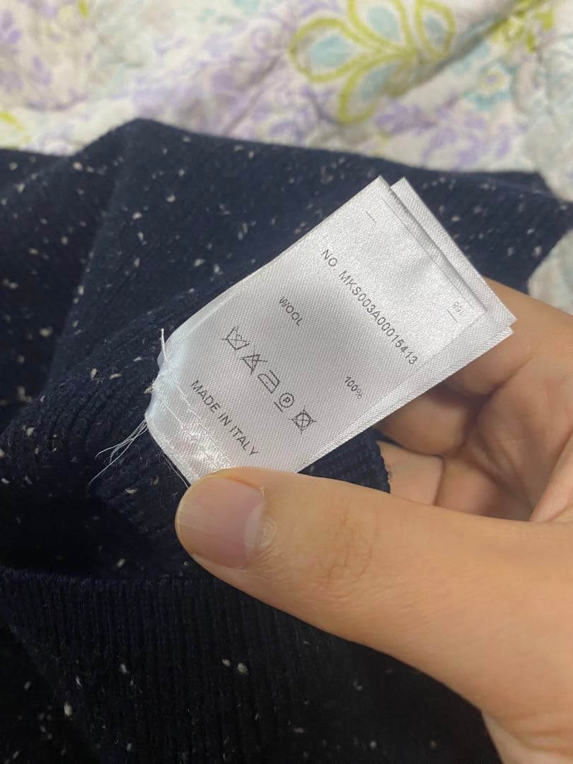 トムブラウン　Thom Browne ネイビー マフラー ポケット付き