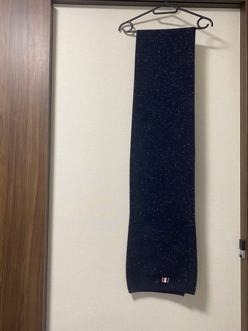 トムブラウン　Thom Browne ネイビー マフラー ポケット付き